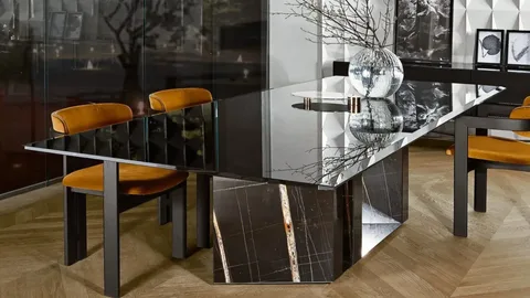 Glass dining table design