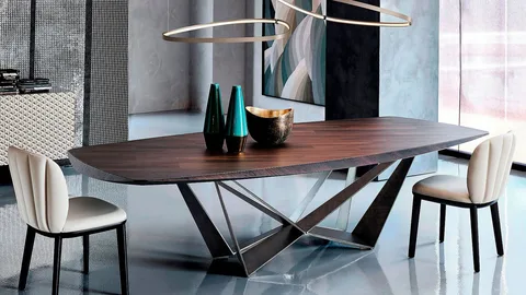 Metal dining table design